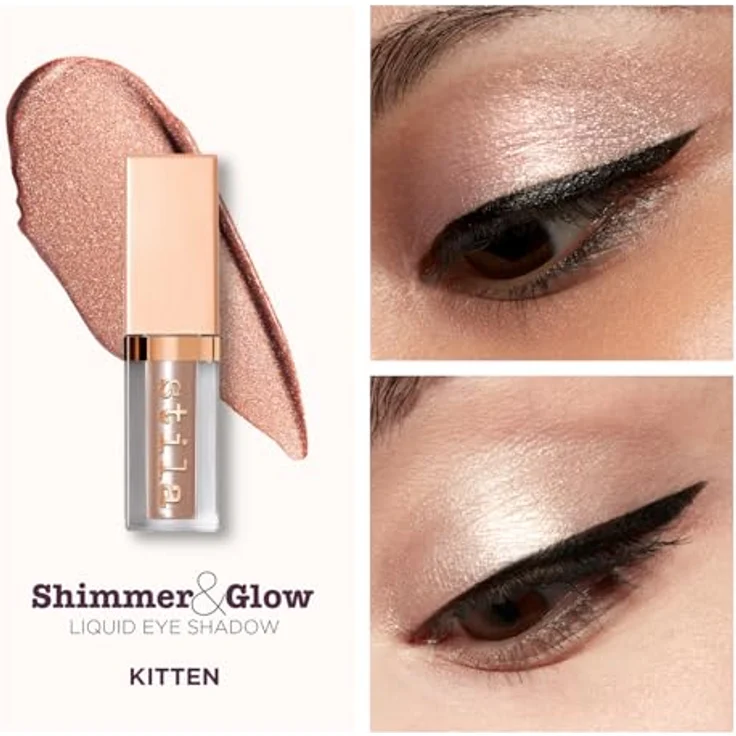 Stila Cosmetics Shimmer & Glow Flüssig-Lidschatten mit Glitter, 4.5 ml, hochpigmentierter Glitzereffekt, langanhaltend – Bild 4