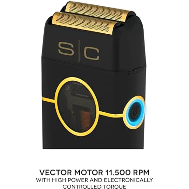 Stylecraft Instinct Metal Shaver Black, Doppelfolienrasierer mit Vektor-Motor und ultraschneller Rasiergeschwindigkeit – Bild 7