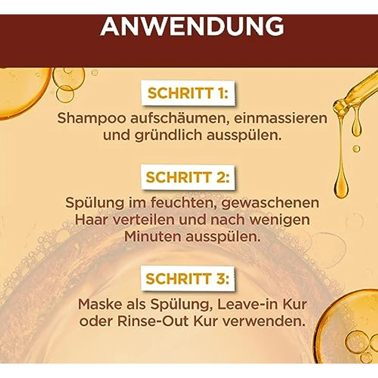 Garnier Macadamia 3in1 Haarmaske für trockenes und widerspenstiges Haar, Leave In für ein natürlich sanftes Haargefühl, Vegane Formel mit natürlichen Inhaltsstoffen, Fructis Hair Food, 1 x 400 ml – Bild 5