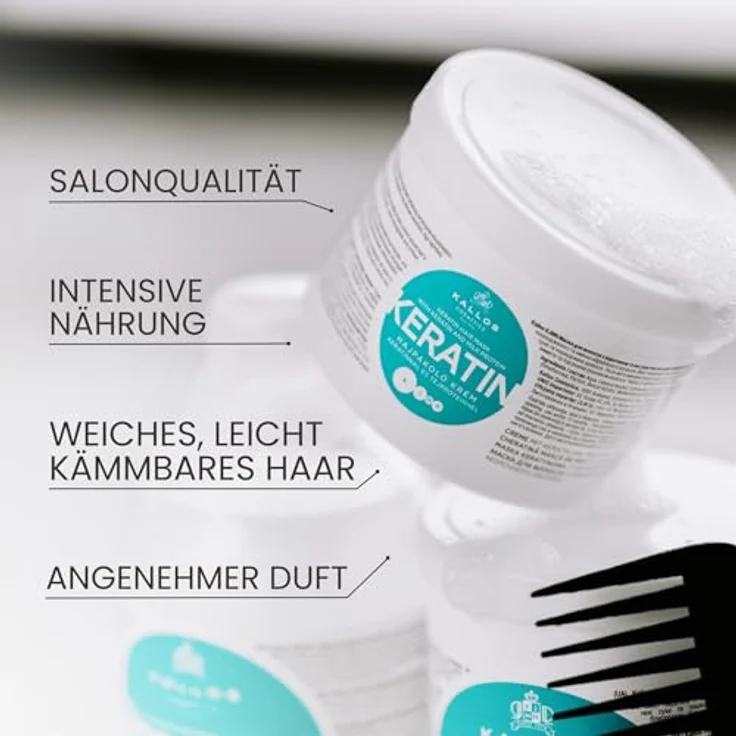 Kallos Kjmn Kaviar Revitalisierender Haarkur Mit Kaviarextrakt 1000 ml – Bild 5