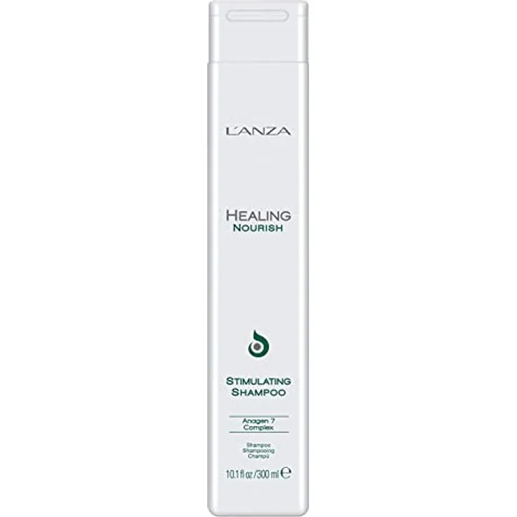 L'ANZA Heilung Nähren Stimulierendes Shampoo (300 ml), Fördert Haarwachstum, Beseitigt Abgestorbene Hautzellen, Talg, Rückstände & DHT, für Gesundes Haar und Kopfhaut, Volumen Shampoo Dünnes Haar