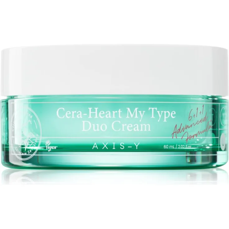 AXIS-Y 6+1+1 Advanced Formula Cera-Heart My Type Duo Cream, hydratisierende und nährende Gesichtscreme mit Hyaluronsäure, 60 ml