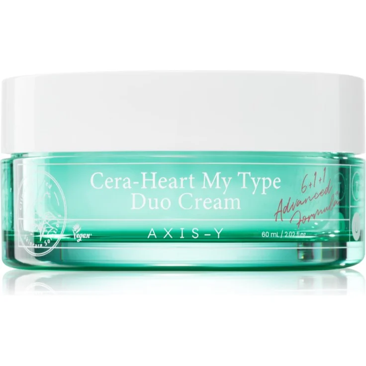 AXIS-Y 6+1+1 Advanced Formula Cera-Heart My Type Duo Cream, hydratisierende und nährende Gesichtscreme mit Hyaluronsäure, 60 ml