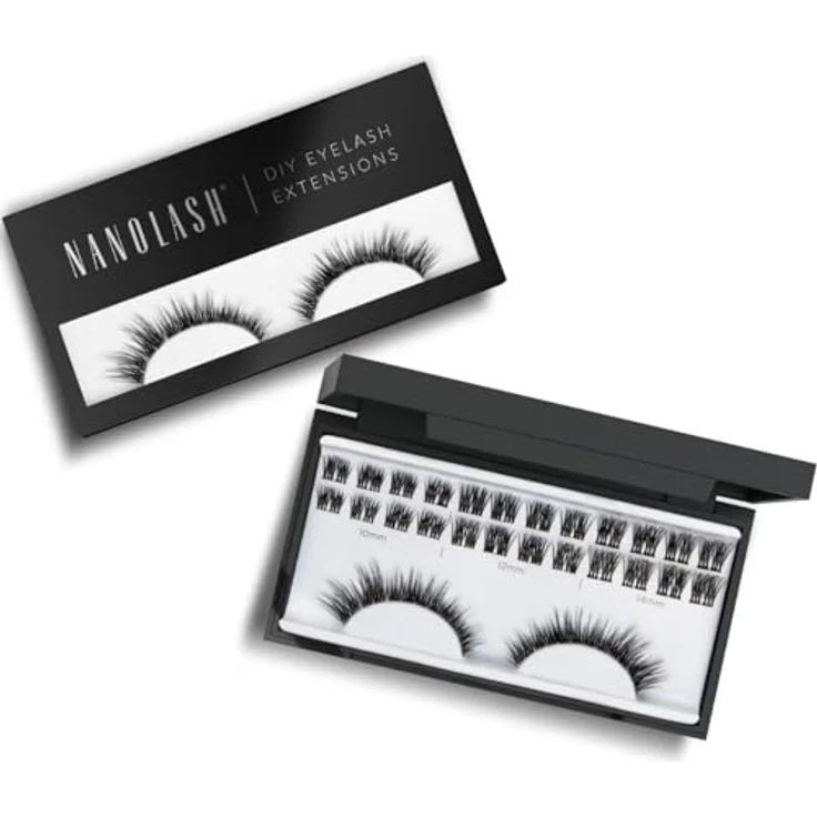 Nanolash DIY Eyelash Extensions knotenfreie Bündel mit selbstklebenden Wimpern Heartbreaker 36 St. – Bild 1