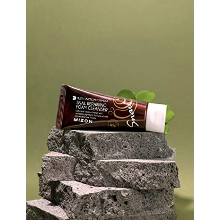 [MIZON] SNAIL REPAIRING FOAM CLEANSER (60 ml) Korean Skincare - Gesichtsreiniger für Poren und Mitesser - Feuchtigkeitsspendende Formel mit Schneckenfiltrat und sanften Bläschen – Bild 4