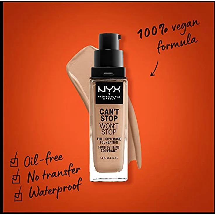 NYX Professional Make-up Can't Stop Won't Stop Medium Buff 30 ml – Bild 2