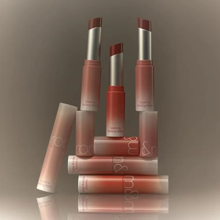 rom&nd Glasting Melting Balm (NEW) 6 Farben, Hochpigmentierter Lippenbalsam mit Glanz, Vegan, Translucid, 3.5g (15 Pecan Brew) – Bild 4