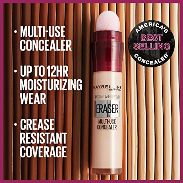 MAYBELLINE - Instant Age Rewind Eraser Dark Circles Treatment Concealer 120 Light - 0.2 fl. oz. (6 ml) – Bild 4