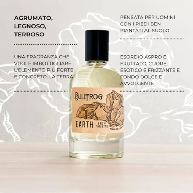 Bullfrog Eau de Toilette Elements Earth 100 ml - Duft mit zitrischem Beginn und warmem, erdigem Boden – Bild 3