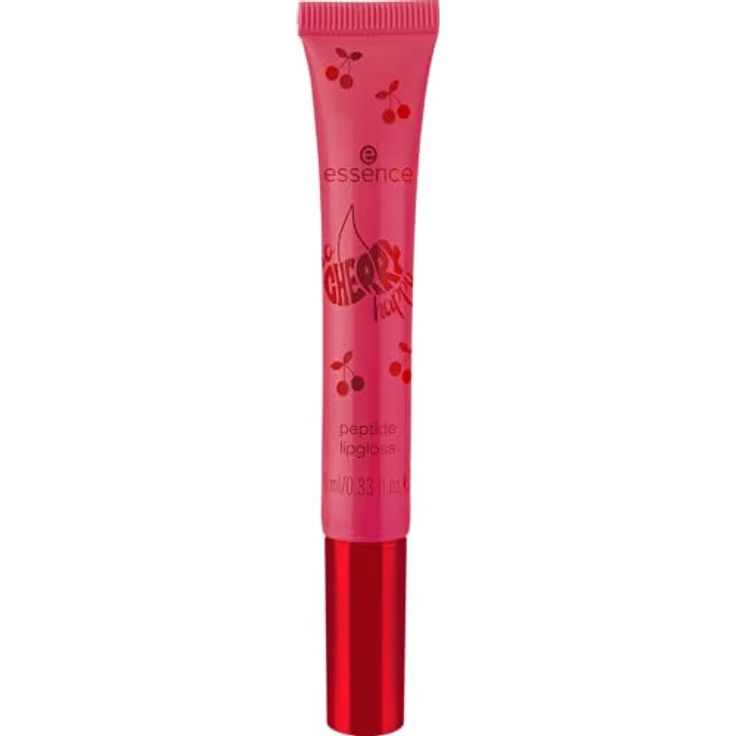 essence SO CHERRY happy peptide lipgloss, Nr. 01, Rot, feuchtigkeitsspendend, glänzend, vegan, 3x10ml – Bild 2