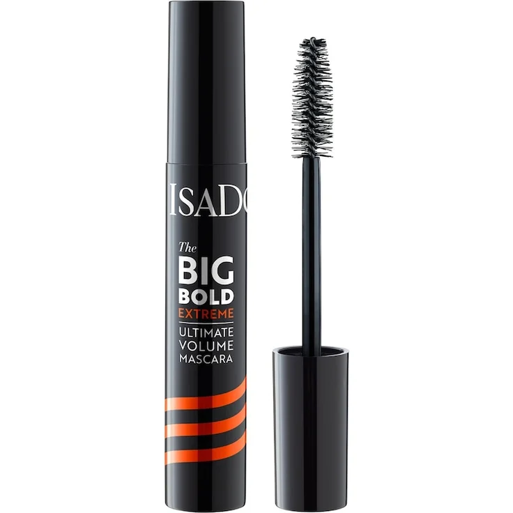 IsaDora The Big Bold Extreme Ultimate Volume Mascara, 14 ml, Extreme Black, voluminöse Wimpern mit Duo-Faserbürste und reparierendem Avocadoöl