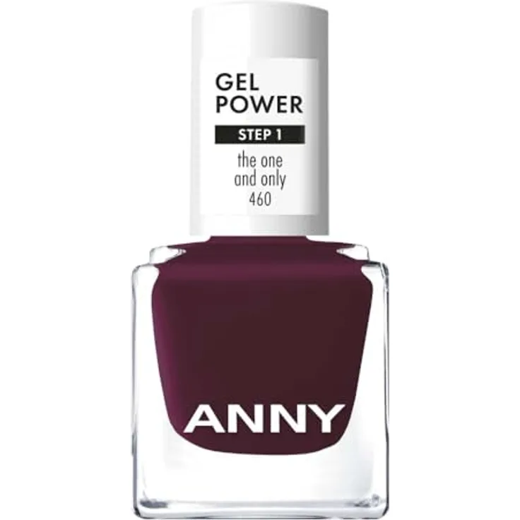 ANNY Gel Power Nail Polish, Gel-Farb-Nagellack ohne UV-Lampe, kräftiges Pflaumenlila, bis zu 12 Tage Halt, splitter- & kratzresistent, 8 ml