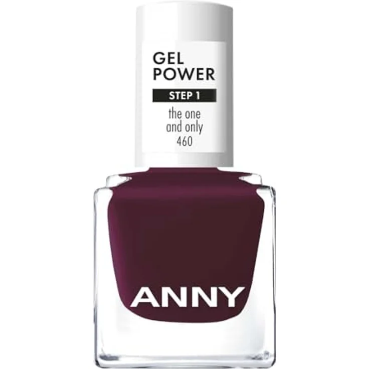 ANNY Gel Power Nail Polish, Gel-Farb-Nagellack ohne UV-Lampe, kräftiges Pflaumenlila, bis zu 12 Tage Halt, splitter- & kratzresistent, 8 ml – Bild 1