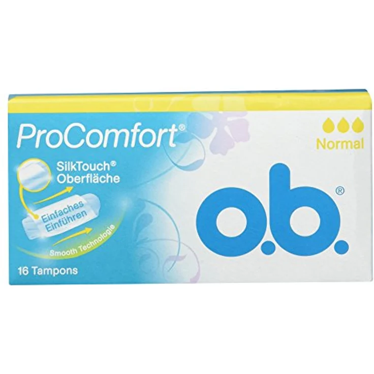 o.b. ProComfort Tampons Normal, gynäkologisch getestet mit Dynamic Fit Technologie und SilkTouch Oberfläche, 100% pflanzlich basierter Tamponkern – Bild 1