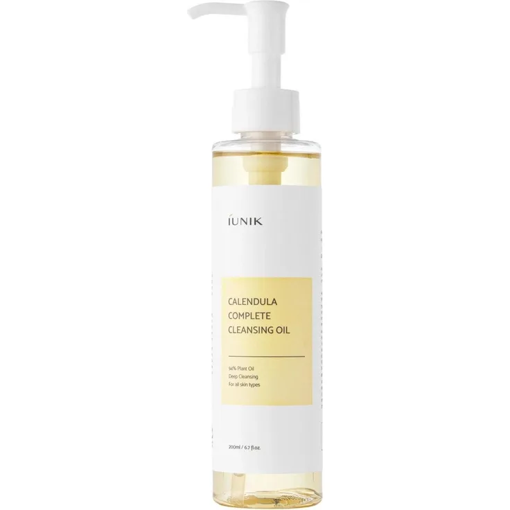 iUNIK Calendula Complete Cleansing Oil, Gesichtsreinigung mit 6 natürlichen Ölen, 200 ml