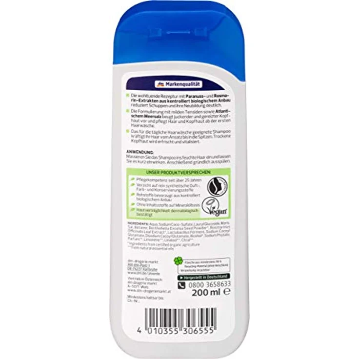 Alverde Antischuppen-Shampoo, wirkt gegen Schuppen – 200 ml – Bild 2