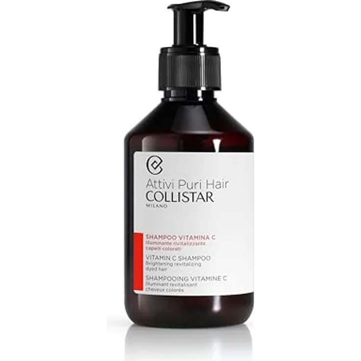 Collistar Vitamin-C-Shampoo, Leuchtkraft und Neue Vitalität, Gefärbtes Oder Kraftloses Haar, 250 ml