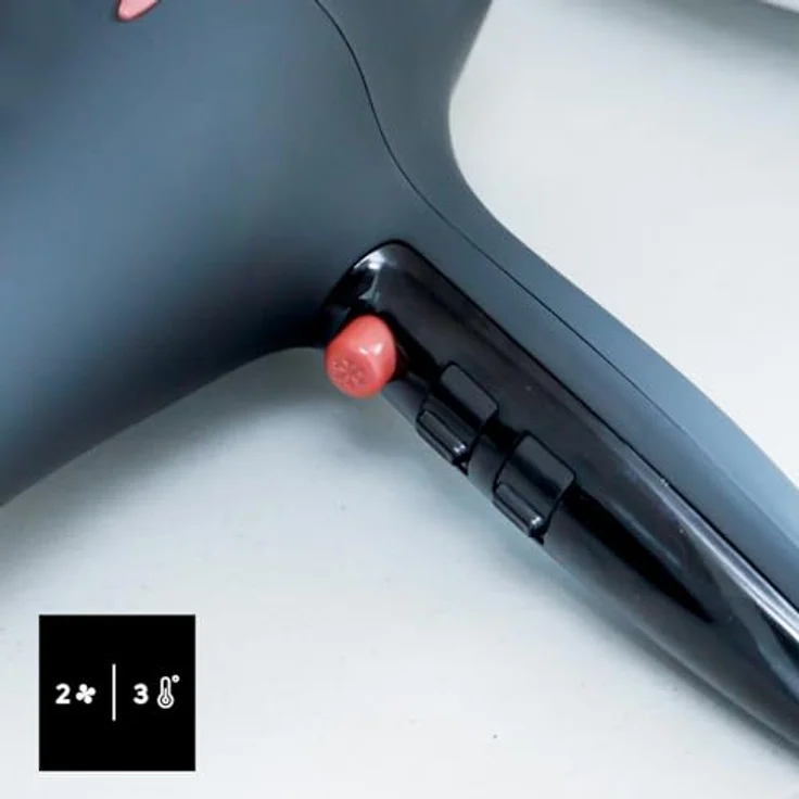 Taurus Fashion 2300 Pro Haartrockner, 2200 W AC-Motor, 2 Geschwindigkeiten, 3 Temperaturen, Kaltluftstoß, abnehmbarer Filter, Aufhängeöse – Bild 5