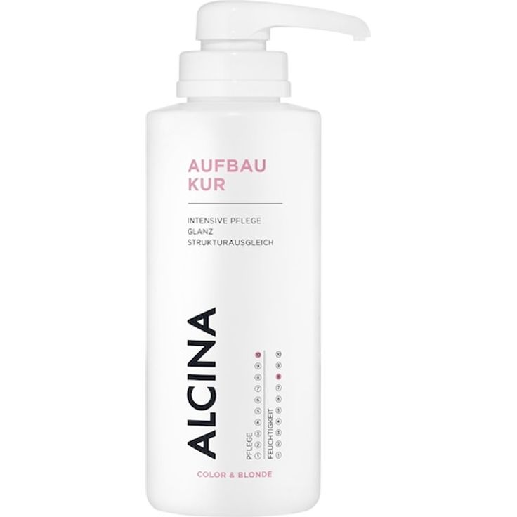 ALCINA Color & Blonde Aufbau Kur, Haarkur für trockenes, coloriertes & blondiertes Haar mit Panthenol & Squalan, 500 ml
