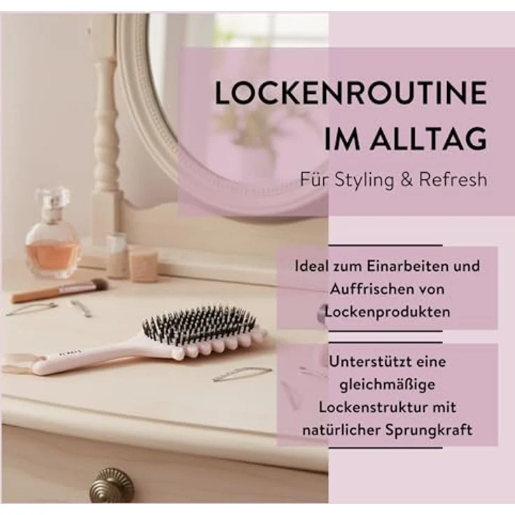 PARSA Beauty LOV.U Lockenbürste, Haarbürste mit Herz-Design zur Definition & Entwirrung für lockiges Haar – Bild 7