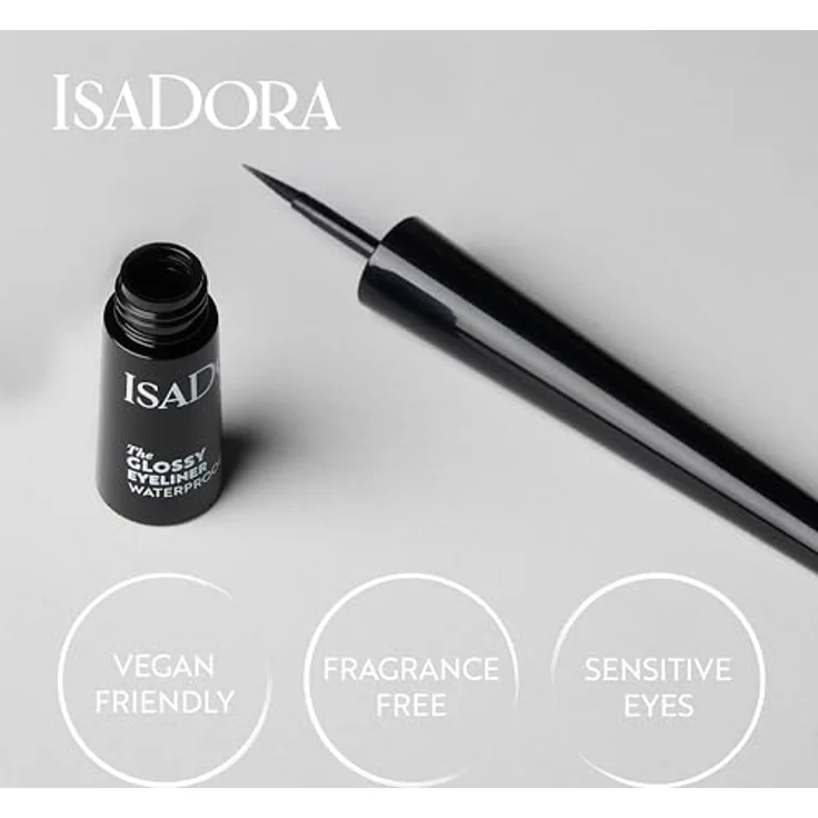 IsaDora The Glossy Eyeliner, 2,25 ml, wasserfeste und hochpigmentierte Formel, dunkelbraun – Bild 5
