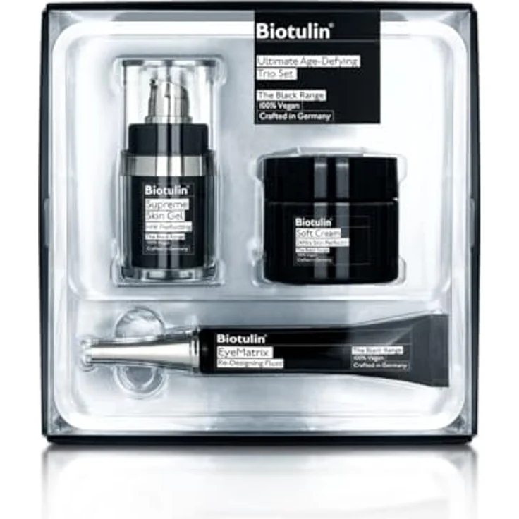 Biotulin Ultimate Age-Defying Trio Set, Anti-Aging Feuchtigkeitspflege für Gesicht und Augen mit Supreme Skin Gel 15ml, Soft Cream 50ml & EyeMatrix 15ml – Bild 1