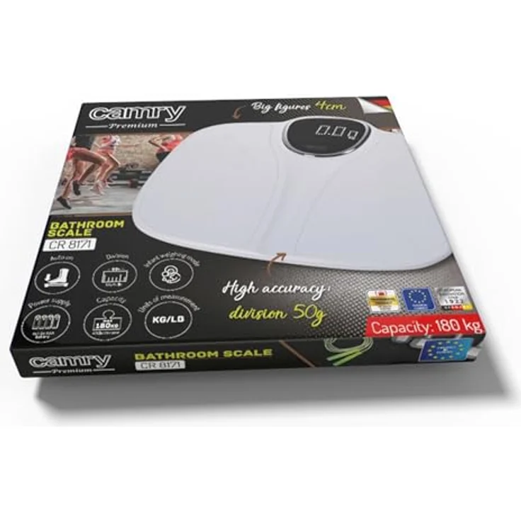 Camry, Personenwaage, Bathroom scale CR 8171w Maximum weight (capacity) 180 kg, Accuracy 50 g, Body Mass Index (BMI) (180 kg) – Bild 7