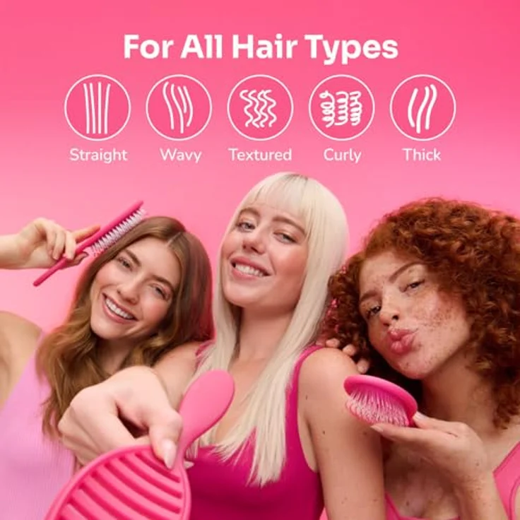 Wet Brush Wetbrush Mini, Original Pink, Haarbürste mit ultraweichen IntelliFlex-Borsten zur schonenden Entwirrung – Bild 3