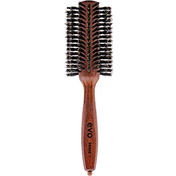 Evo bruce bristle radial brush 28mm I kleine Stylingbürste mit natürlichen Wildschweinborsten I Haarbürste Frauen, Damen und Herren I aus zertifiziertem Holz hergestellt – Bild 1
