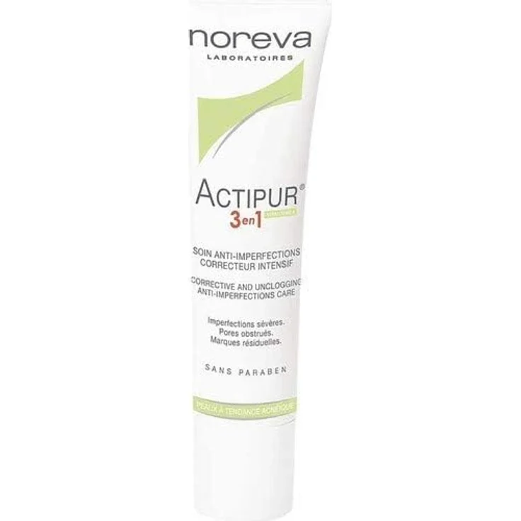 Noreva Actipur 3-in-1 Anti-Blemish Care, Gesichtscreme für Acne-Haut, 30 ml, zieht schnell ein und reguliert Talgproduktion – Bild 2