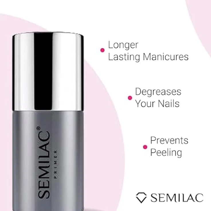 Semilac Primer UV LED Nagellack Gel Nägel Maniküre Gellack Gel Polish 7 ml Schützt die Nägel vor Verletzungen – Bild 2