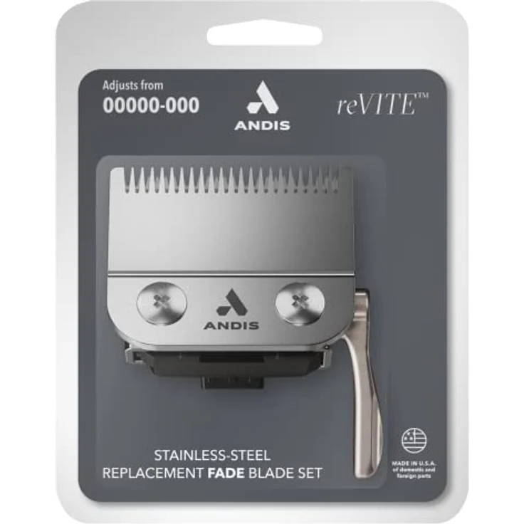 Andis reVITE Clipper Taper Blade, Gesichtshaartrimmer mit Edelstahlklinge, grau – Bild 10