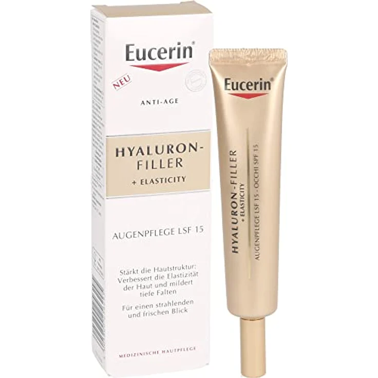 Eucerin Hyaluron-Filler + Elasticity SPF15 Anti-Falten-Augencreme für reife Haut 15 ml für Frauen – Bild 3