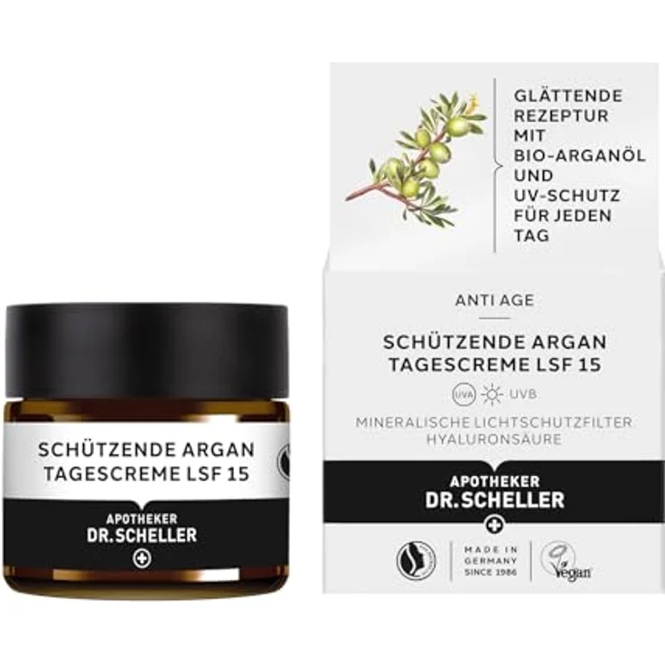 Dr. Scheller Tagescreme Schützende Argan LSF 15, 50 ml für alle Hauttypen – Bild 1