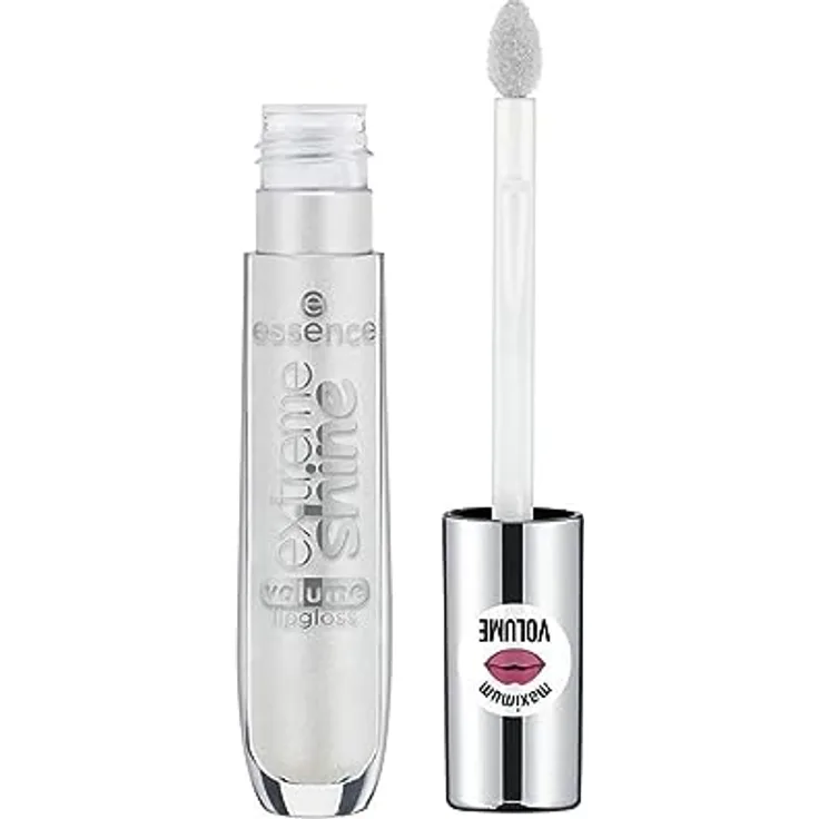 essence extreme shine volume lipgloss, Lip Gloss, Nr. 101 Milky Way, transparent, vergrößernd, strahlend frisch, glänzend, transluzent, vegan, ölfrei, ohne Alkohol (5ml)