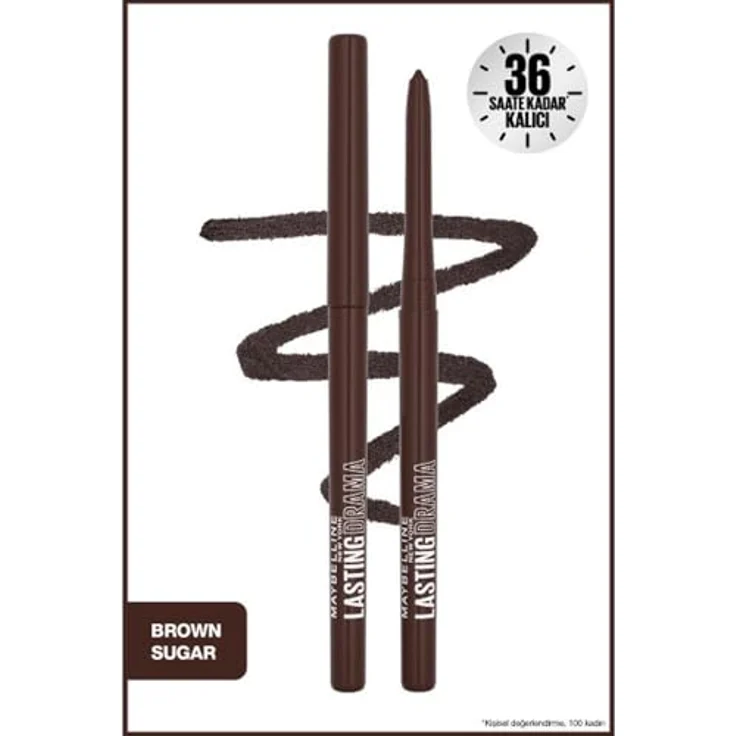 Maybelline Lasting Drama Eyeliner, 1,2 g, wasserfester Gel-Eyeliner in Braun – Bild 4