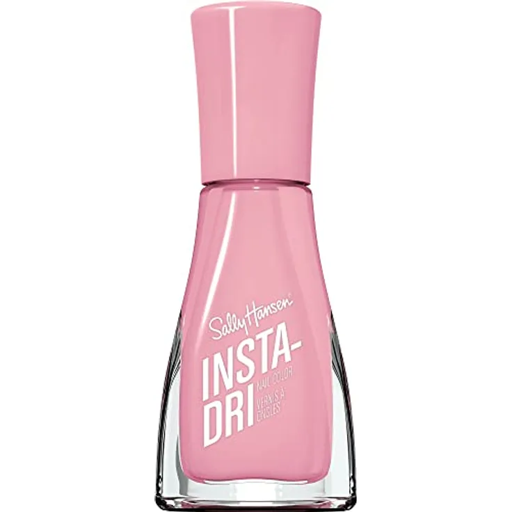 Sally Hansen Insta Dri Nagellack, Rosa (263 Racing Rose), 9.17 ml - Schnell trocknender 3-in-1 Nagellack mit bis zu 33% längerem Halt