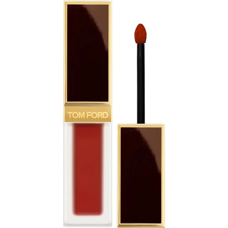 TOM FORD Liquid Lip Luxe Matte Lippenstift 6 ml, Farbe 123 Devoted, langanhaltend mit elastischem Finish, angereichert mit schwarzem Rosenextrakt