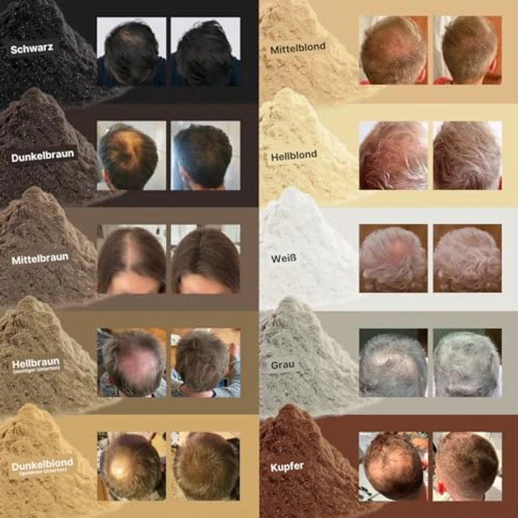 IMPERIO Streuhaar zur Haarverdichtung, 100% Naturfasern, Premium Friseurqualität, 26g, Dunkelbraun – Bild 3