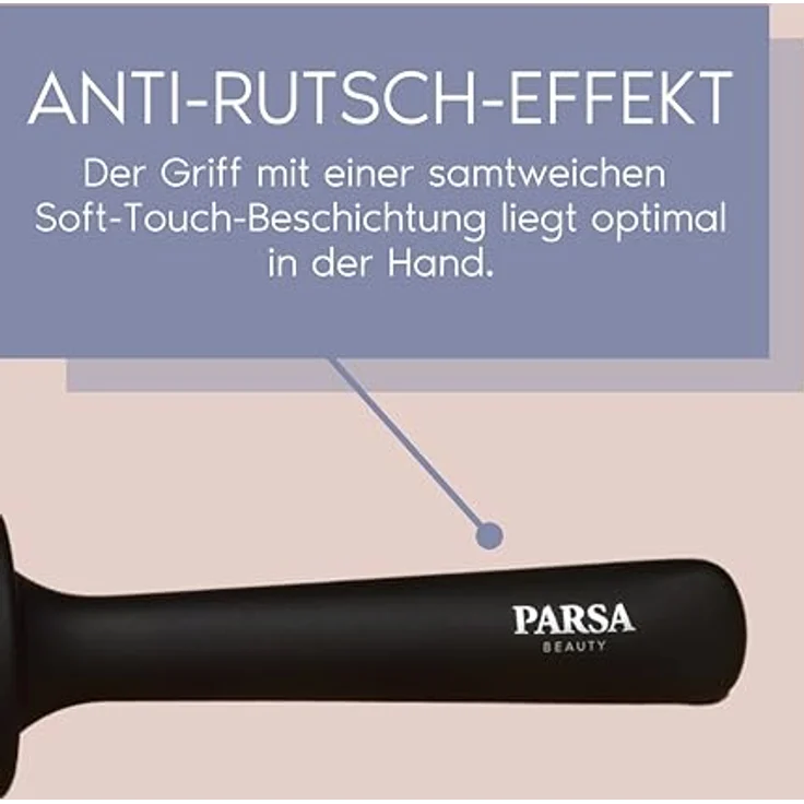 PARSA Beauty Professional Wirkstoffbürste Lotus + Zink (Volumen Rundbürste 44mm) – Glanz und Volumen für lockiges und langes Haar – Bild 4
