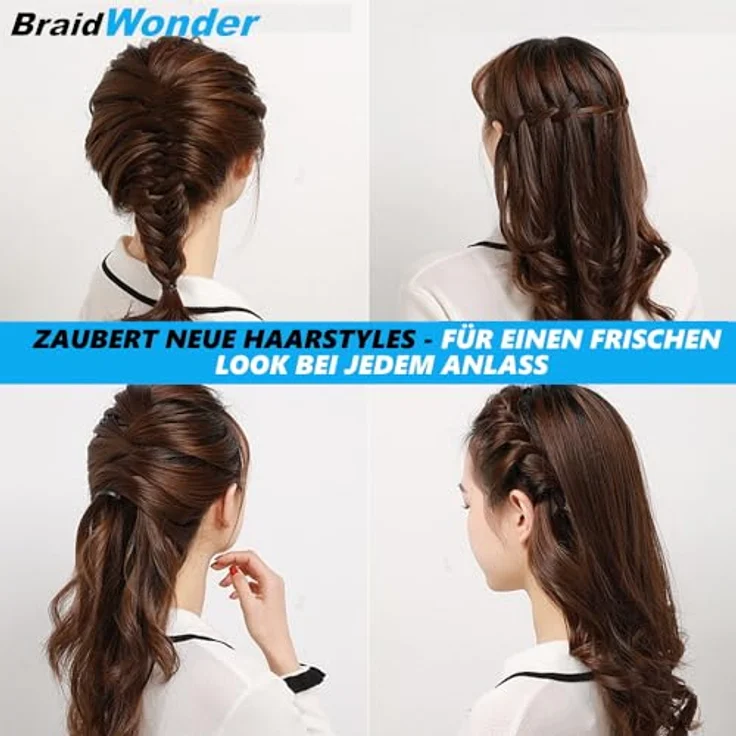 BraidWonder Flechtwunder Stylinghilfe Flechthilfe Frisurenhilfe, Braider Zopfhilfe Haardreher Werkzeug, zum Flechten von Haare Dutt Haarstyling [3er Set] – Bild 4