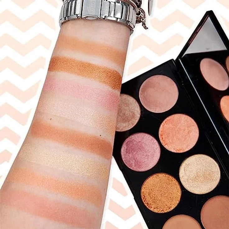 Makeup Revolution Ultra Blush Palette Golden Sugar, 8-in-1 Bronzer, Blush und Highlighter, 13 g – Bild 5