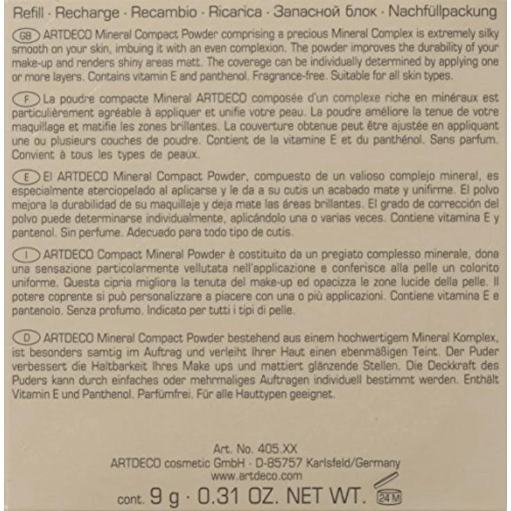 Artdeco Mineral Compact Powder Refill 10 g, zum Nachfüllen des Kompaktpuders, aus Mineralien – Bild 4