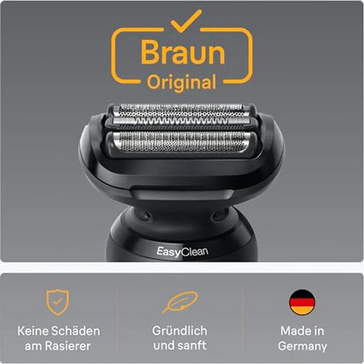 Braun Zubehör Combipack 54B, Ersatzscherkopf für Series 5 Rasierer, Hautschonende Klingentechnologie, Made in Germany – Bild 5