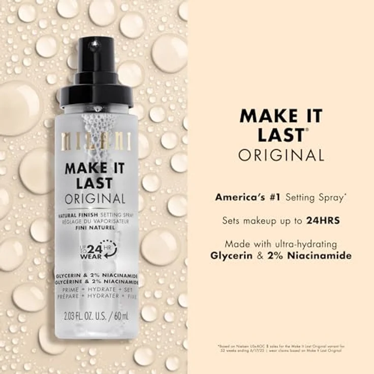 Milani Make It Last Setting Spray - Prime + Correct + Set, mattes Fixing Spray für alle Hauttöne – Bild 4