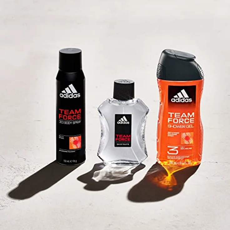 Adidas Team Force Duschgel für Herren, 250 ml, parfümiert, für den gesamten Körper – Bild 7