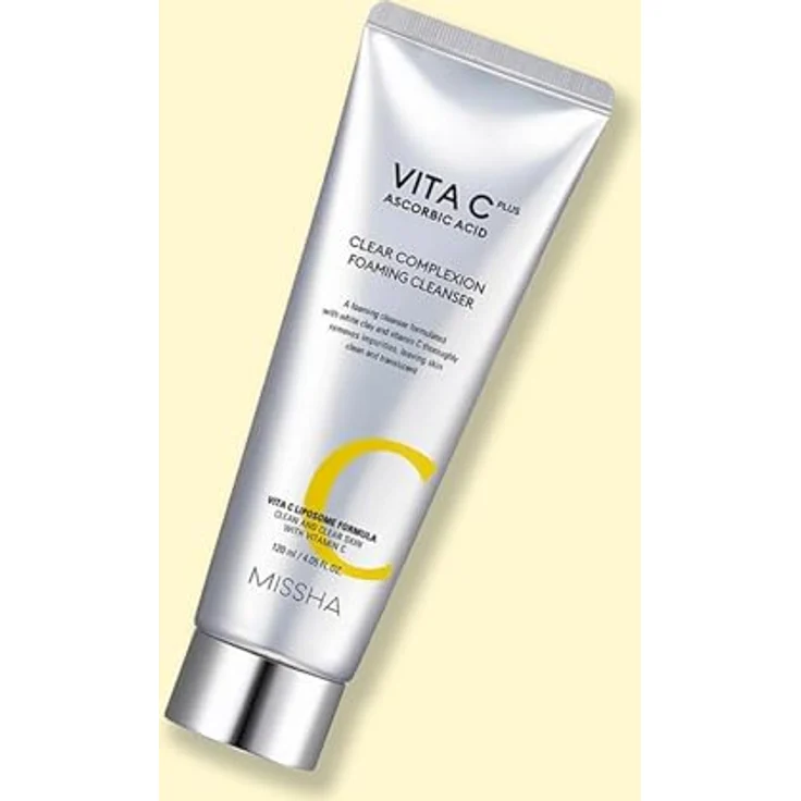 Missha Vita C Plus Aktiv-Reinigungsschaum, Gesichtsreinigung mit Vitamin C, 120 ml, feuchtigkeitsspendend und antioxidativ – Bild 2