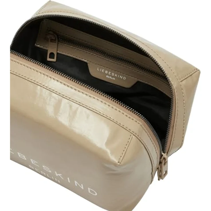 Liebeskind Kulturbeutel S, Leder 18 cm x 11 cm x 11 cm, beige – Bild 3
