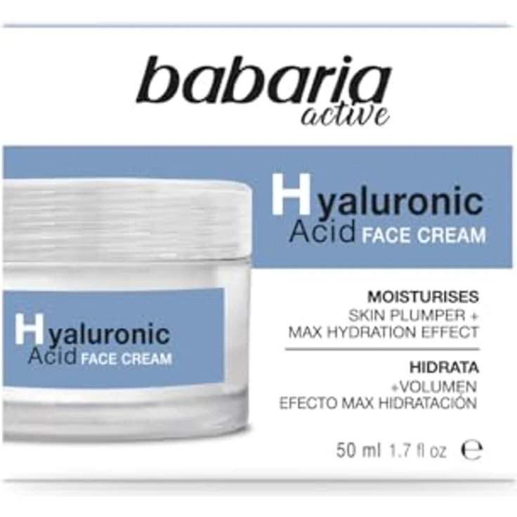 Babaria Hyaluronic Acid Crema Facial 50 ml, mit feuchtigkeitsspendender Wirkung – Bild 2