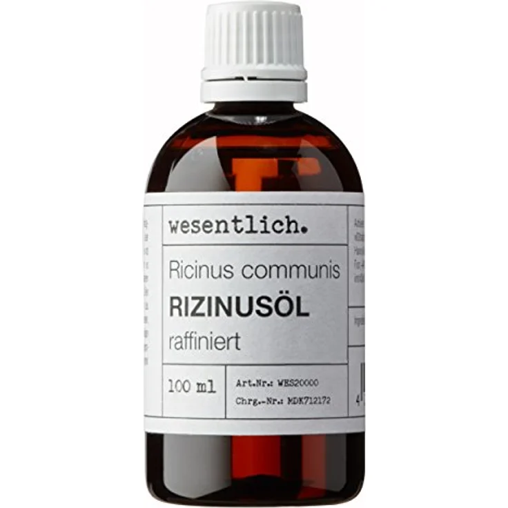 Rizinusöl 100ml - reines Öl von wesentlich. - Pflege für Haut und Haar - Wimpern und Augenbrauen – Bild 1